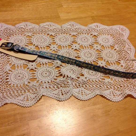 Doggie Collar - New Bond & Co Blue Blossom Dog Collar Small - Picture 2 of 7